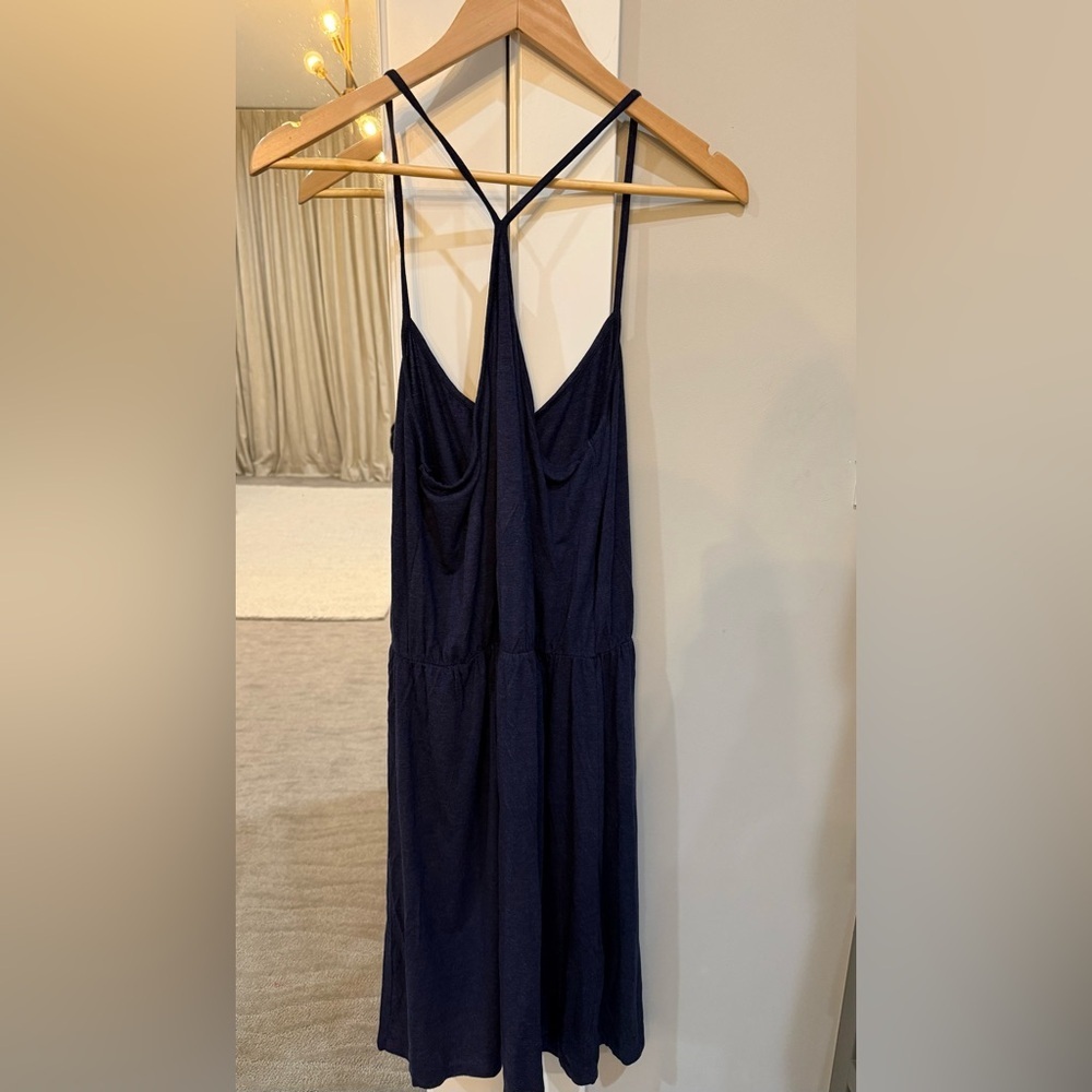 Loft Navy Blue Racerback Dress Size Medium